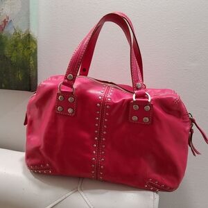 MICHAEL Michael Kors Astor Pink Studded Satchel